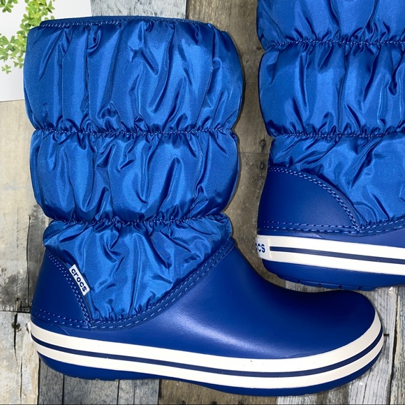 🌟☘️HP☘️🌟NWT CROCS Winter Puff Boots - Royal Blue - Women’s Sizes - Very Cute! - Picture 4 of 10